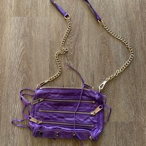 Rebecca minkoff purple crossbody bag with dustbag